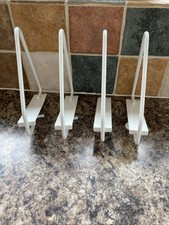 2sets x Bookend /Game Ends Metal Book Ends for Shelves White Book Ends White