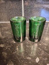 2 X Jagermeister Shot Glasses Green Brand New 2.5cL