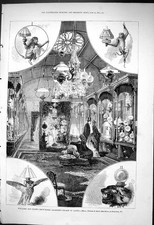 Old 1876 Williams Bach Show Room Aladdin'S Palace Lamps Bond Street L Victorian