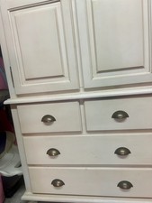 Kids Wardrobe & Cot (Adapts to small bed) Beautiful, cream, solid wood, Kidsmill