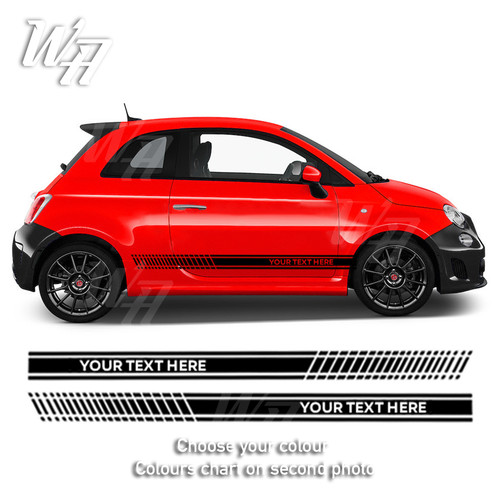 Black side stripes for fiat - side,