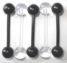 Set of 5 - Flexi PTFE Tongue Bars - Black & Clear