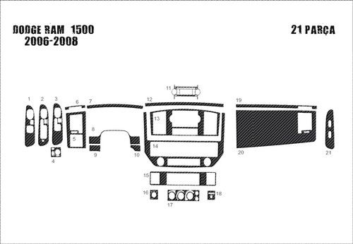 Wood look dash - trim, kit
