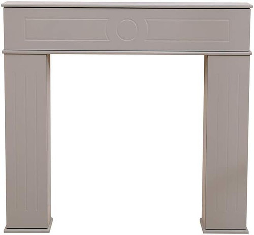 White fireplace surround - white,