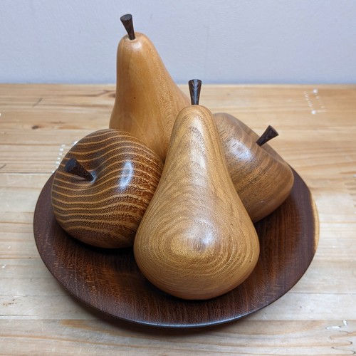Vintage hand turned fruits - vintage, in
