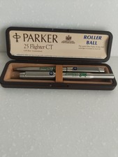 Vintage Rare Parker 25 Flighter C T  Roller Ball & Pencil Gift Box Set