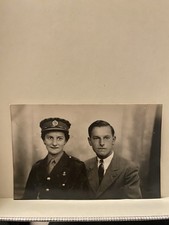 WW2 Army Transport Service RP portrait postcard with ATS cap badge clearly seen