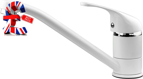 White kitchen mixer tap - kitchen,