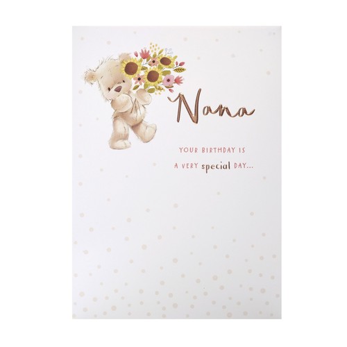 Nana birthday card - birthday, cuddle