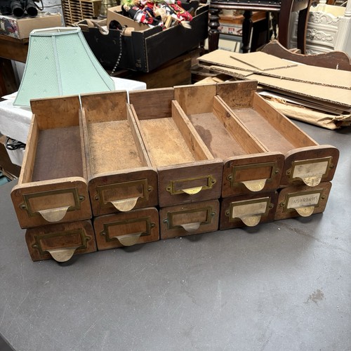 Vintage wood index - 10,