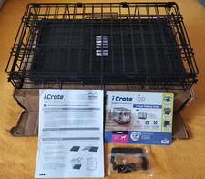 Dog Crate/Cage with Tray, Durable and Foldable Dog Cage with Single Door