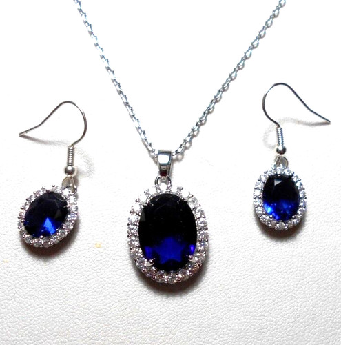 Sapphire blue pendant - pendant, +