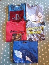 Boys T-Shirt Bundle 7-8 years NEXT X 5 Play Station, Spider Man, Avengers