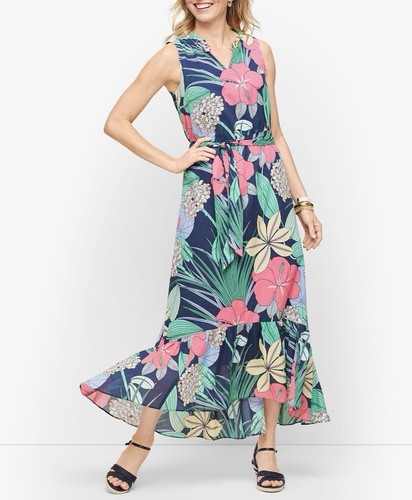 Talbots voile hibiscus maxi - hibiscus,