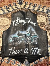 VTG Leather Motorcycle Vest