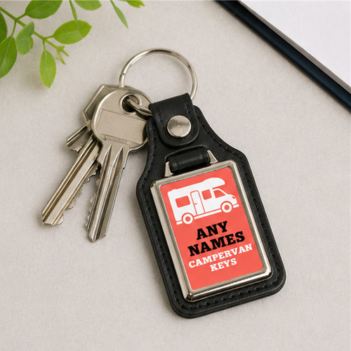 Personalised camper keyring - personalised,