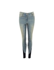 ANKY Ladies Light Denim Silicone Seat Riding Breeches, EU36 UK8 (XR19105) (S9)