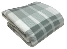 Tartan Throw Checked Large Polar Fleece Warm Soft Blanket Sofa Bed Travel Car