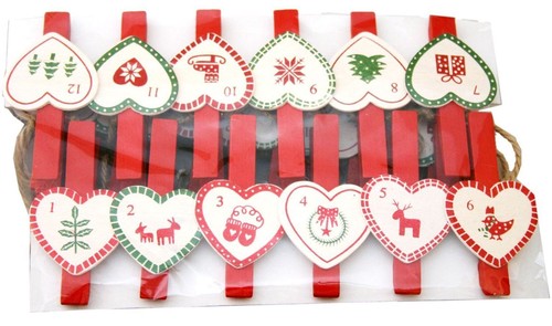 Christmas advent calendar peg - christmas,