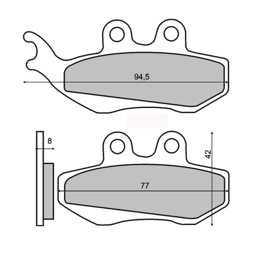 Pair brake pads - brake, tr
