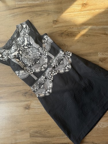 Oasis black cream lace - lace, print
