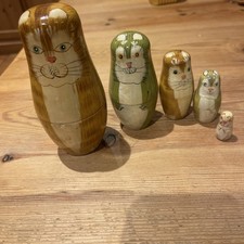 Russian Dolls Cat Nesting Set of 5
