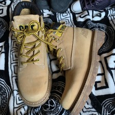Classic Caterpillar CAT tan brown work boots uk size 6 
