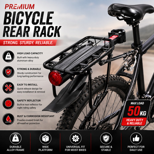 Bike rear pannier rack - rear,