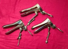 3 Vintage Stianless Steel Medical Vaginal Cusco speculums