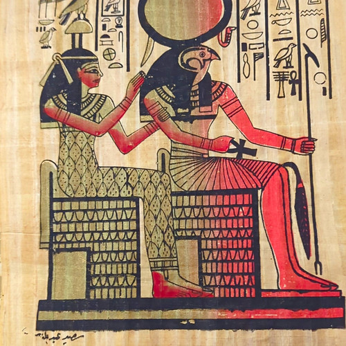 Egyptian papyrus art painting - papyrus,