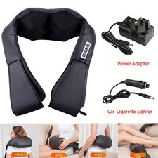 Electric Shiatsu Back Neck Shoulder Massager with Heat Kneading Body Car Home