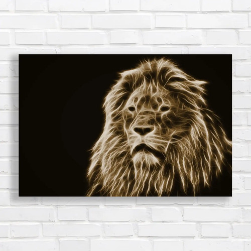 Lion fractal abstract fire - abstract, fur