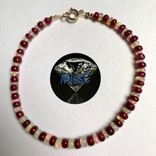 9CT GOLD RUBY and FIRE OPAL