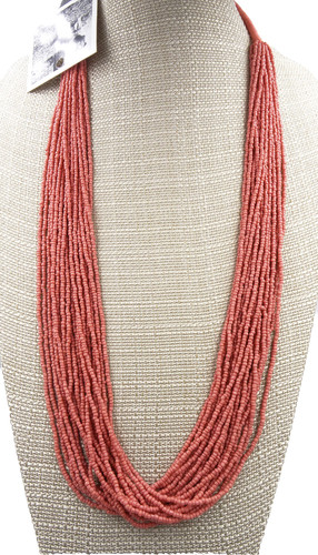 New coral seed bead - new,