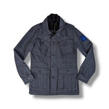 Gio-Goi Men's Jacket Size S Military Style Double Collar Wool Blend Classic Fit