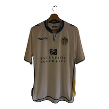 Retro Leeds united White Home Shirt ‐ M ‐ 2012 To 2013 Enterprise Insurance VGC