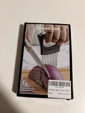 Onion Lemon Potato Slicer Stainless Steel Vegetable Holder Cutter Kitchen Tools*