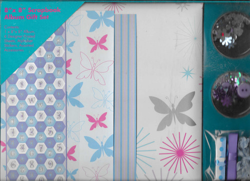 Scrapbook album gift set - 8"x8",