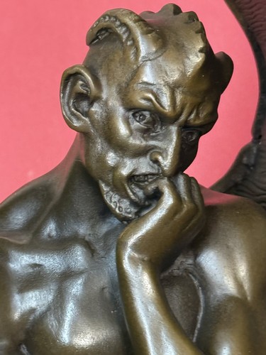 Bronze satan sculpture devil - satan,