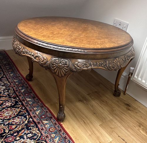 Burr walnut antique coffee - antique,