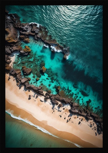 Dramatic tropical beach framed - beach,