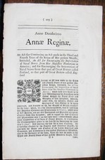 c.1720 ACT AMERICA COLONIES