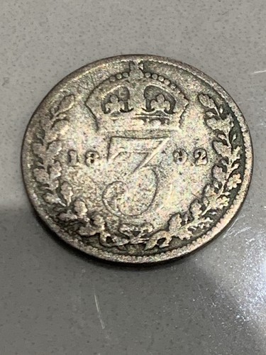 Three pence 1892 queen - pence,