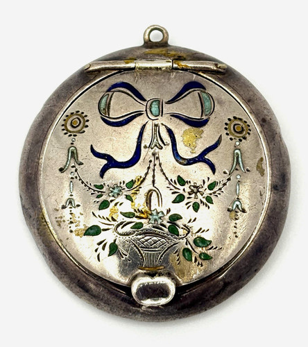 Antique silver enamel - antique, &