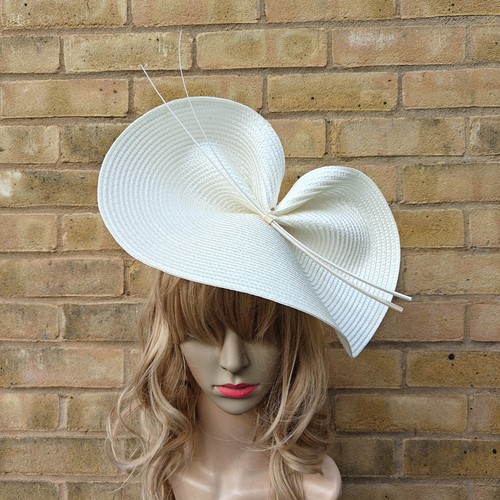 Ivory cream fascinator ostrich - fascinator,