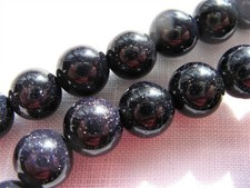 Blue sandstone round - round, beaded