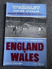 ENGLAND V WALES 1964 WEMBLEY