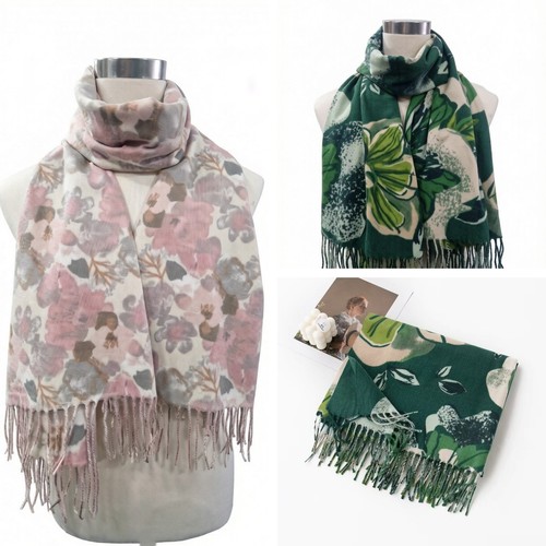 Wool feel mix flower print - mix,