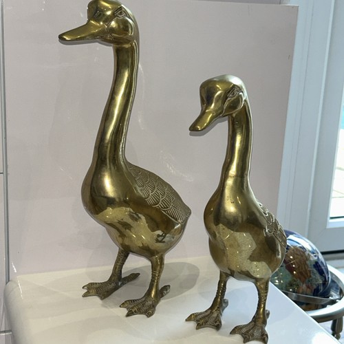 Vintage solid brass ducks - ,