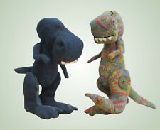 T Rex soft toy fabric dinosaur sewing pattern. 10" daft dino to sew (25cm)